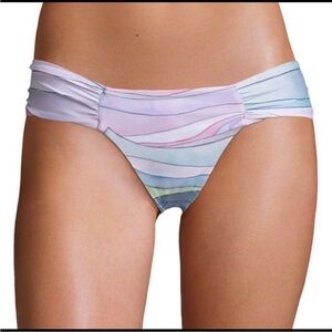 Mara Hoffman Watercolor Waves Ruched Bikini Bottoms
